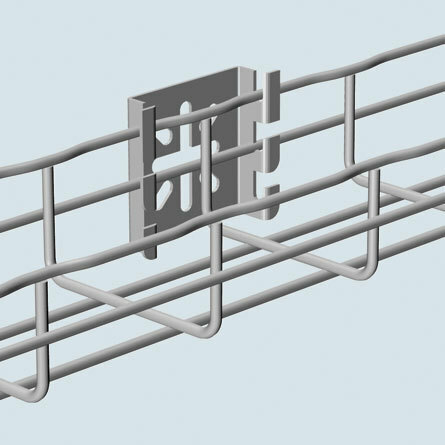 C50BL C 50 Wall Mount Attachment, For Use With Electrical Box Support, Wire Mesh Cable Tray, 3.346 in L x 2.40 in W x 2.953 in H, 1008 Carbon Steel