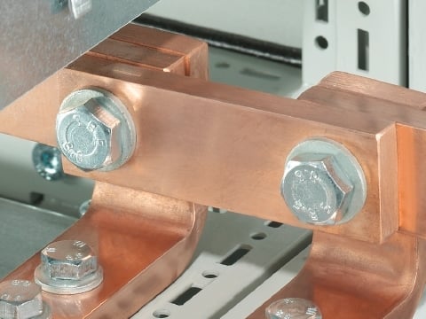 9661355 4-Piece Baying Bracket, For Use With 0.2 in H x 1.2 in W Busbar E-Cu with Integral Punchings, Electro Copper