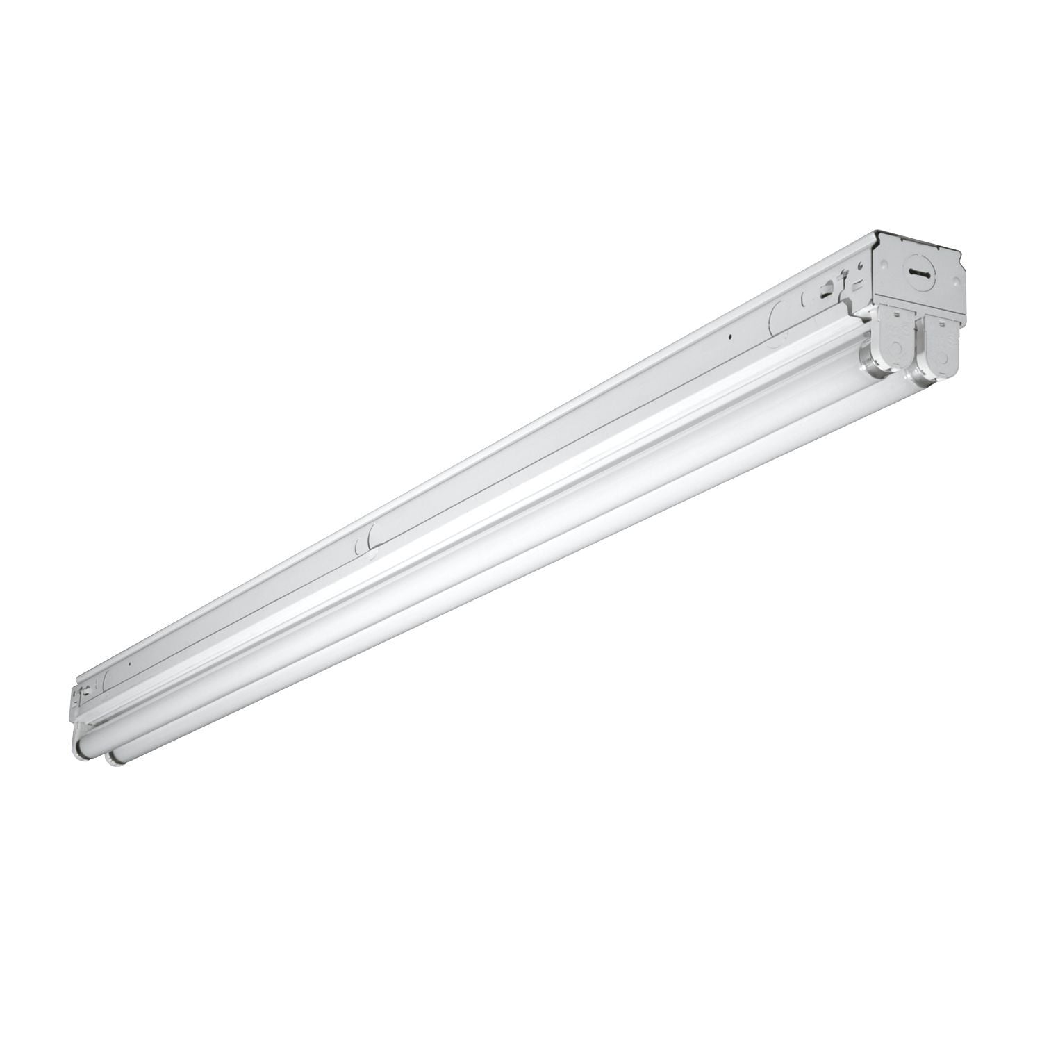 APS-8NS232 Metalux APS-NS Narrow AP Strip Light Fixture, (4) T8 Lamp, 128 W Fixture, 120/277 V AC, Baked White Enamel Housing