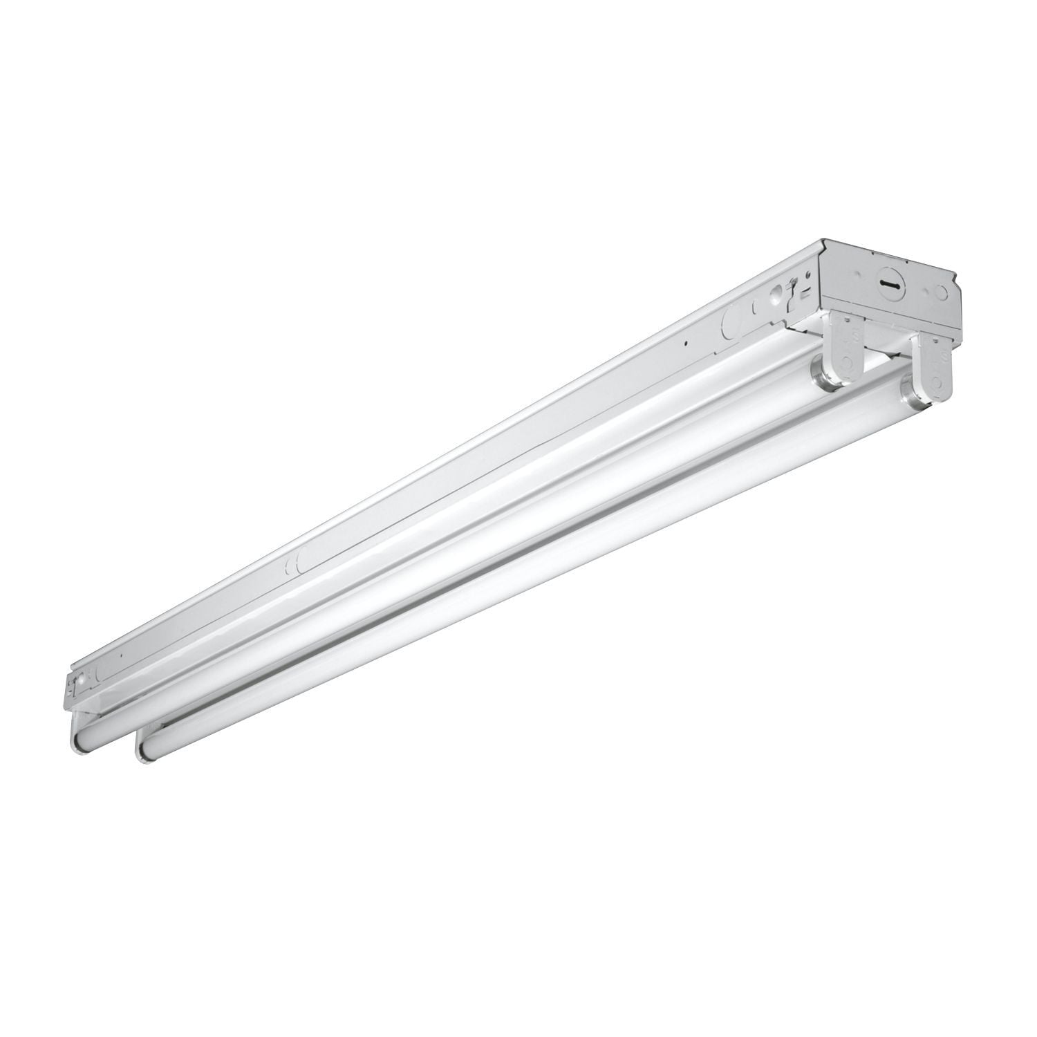 APS-8WS232 Metalux APS-NS Wide AP Strip Light Fixture, (4) Lamp, 128 W Fixture, 120/277 V AC, Baked White Enamel Housing