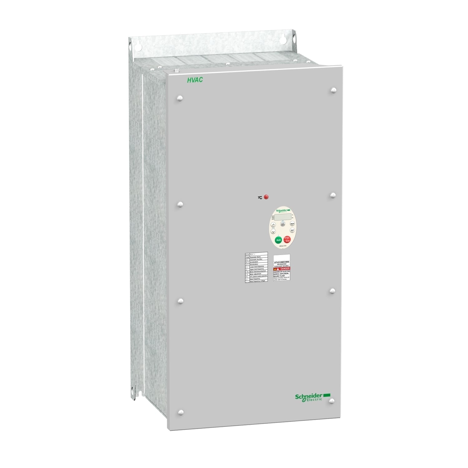 ATV212WD18N4 Altivar 212 3-Phase AC Variable Speed Drive With Heat Sink, 380 to 480 V AC, 40.7 A, 25 hp, 12.2 in W x 12.4 in D
