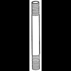 Rigid Conduit Nipple, 6 Inch Trade Size, Closed, Galvanized Steel