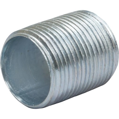 Rigid Conduit Nipple, 1 Inch Trade Size, Closed, Galvanized Steel