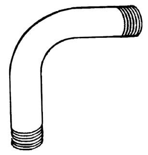 Conduit Elbow, 1 Inch Trade Size, 45 Degree Bend Angle, Aluminum