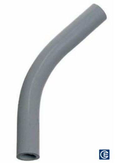 PVC Elbow with Plain End, 1 inch, 45 Degree Bend Angle, Schedule 40