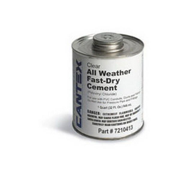 PVC Cement Quick Set, Clear, 1 Quart