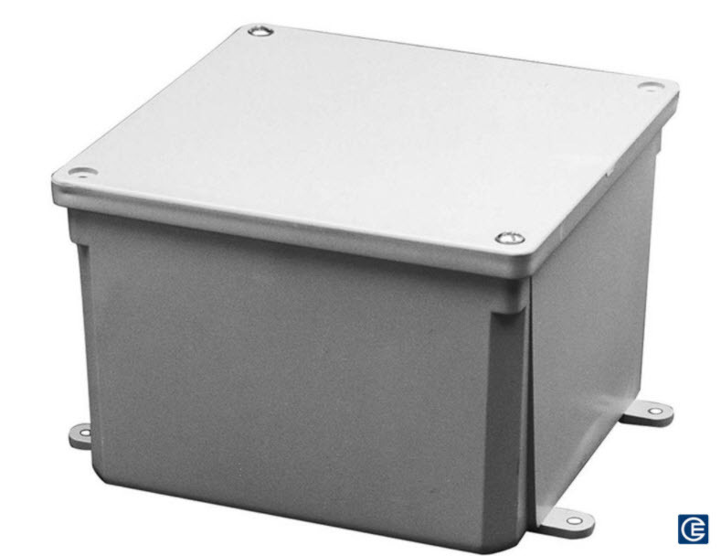 PVC Junction Box, 4 Inch Length x 4 Inch Width x 4 Inch Height