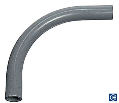 PVC Elbow with Plain End, 1/2 inch, 90 Degree Bend Angle, Schedule 40
