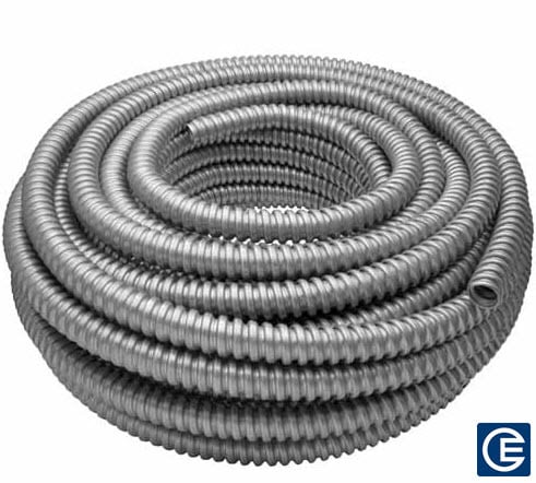 Flexible Metal Conduit, 1 Inch Trade Size, Reduced Wall Steel, 50 Foot Coil