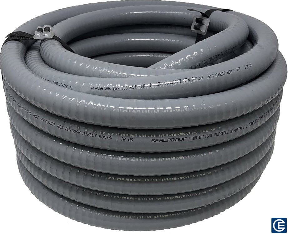 Flexible Liquid Tight Nonmetallic (NM) Conduit, 1/2 Inch Trade Size, 100 Foot Coil