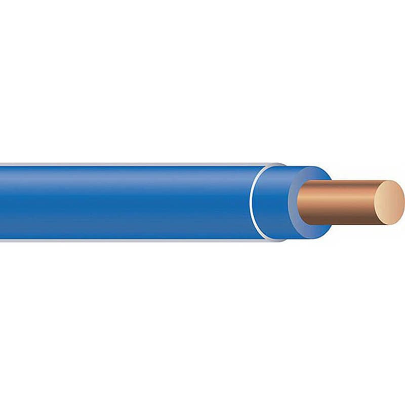 THHN Wire, 14 AWG, Blue, Solid, Copper Conductor, 2500 Foot Reel
