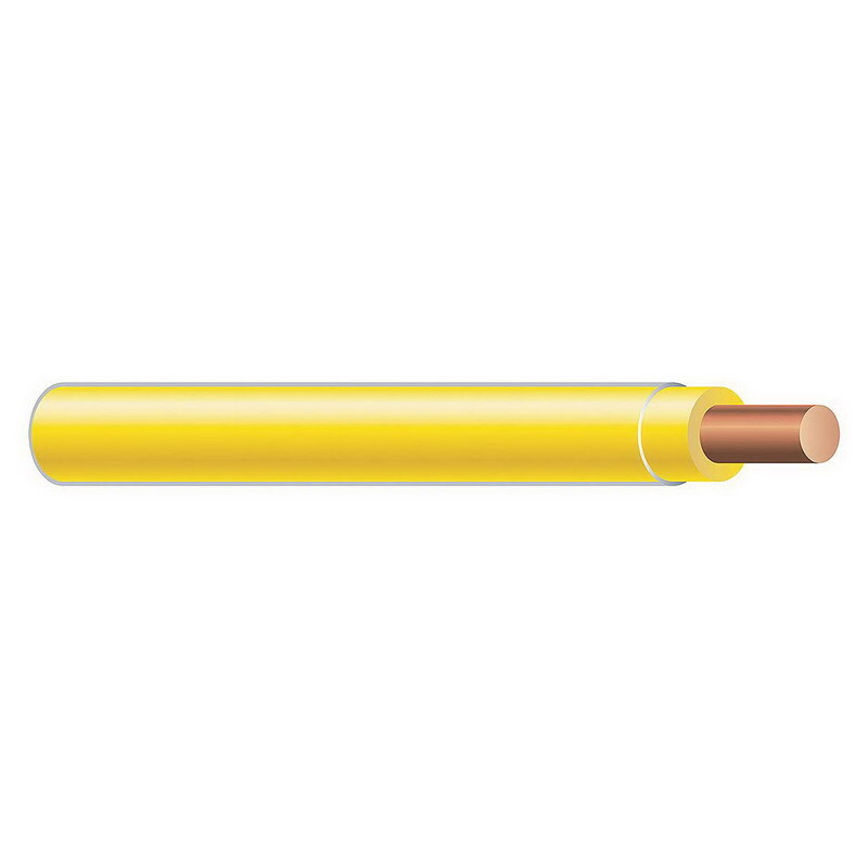 THHN Wire, 14 AWG, Yellow, Solid, Copper Conductor, 500 Foot Reel