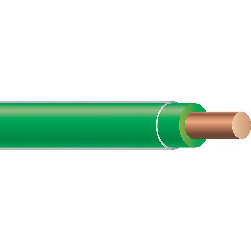 THHN Wire, 14 AWG, Green, Solid, Copper Conductor, 500 Foot Reel