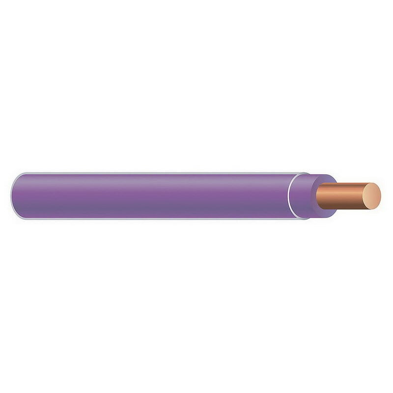 THHN Wire, 14 AWG, Purple, Solid, Copper Conductor, 500 Foot Reel