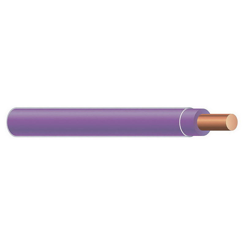 THHN Wire, 14 AWG, Purple, Solid, Copper Conductor, 2500 Foot Reel