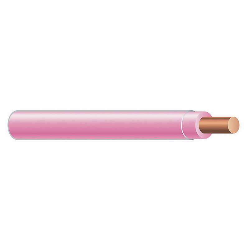 THHN Wire, 12 AWG, Pink, Solid, Copper Conductor, 2500 Foot Reel