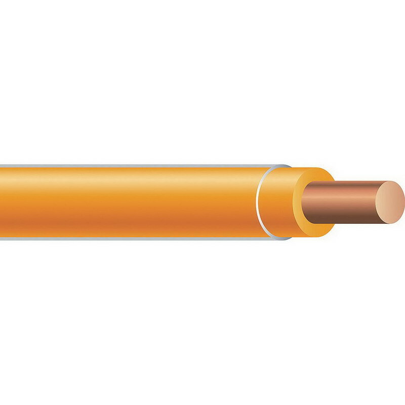 THHN Wire, 10 AWG, Orange, Solid, Copper Conductor, 500 Foot Reel