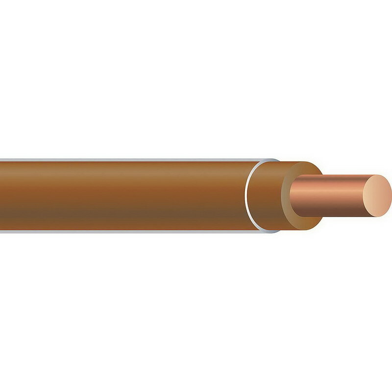 THHN Wire, 10 AWG, Brown, Solid, Copper Conductor, 500 Foot Reel