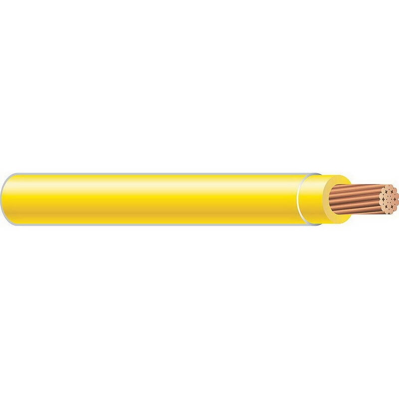 THHN Wire, 600 KCMIL, Yellow, 61 Stranded, Copper Conductor, 1000 Foot Reel