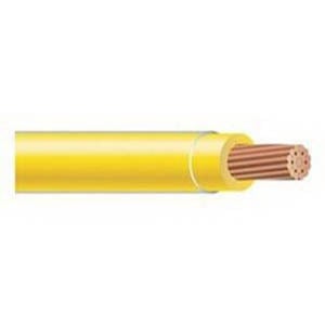 Thermoplastic Flexible Fixture Nylon (TFFN) Building Wire, 18 AWG, Yellow, 16 Stranded, Copper Conductor, 2500 Foot Reel