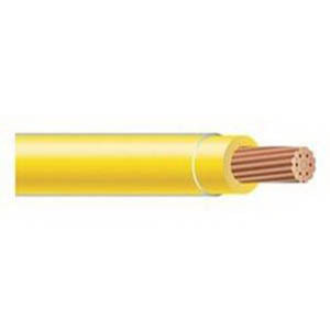 Thermoplastic Flexible Fixture Nylon (TFFN) Building Wire, 16 AWG, Yellow, 26 Stranded, Copper Conductor, 2500 Foot Reel
