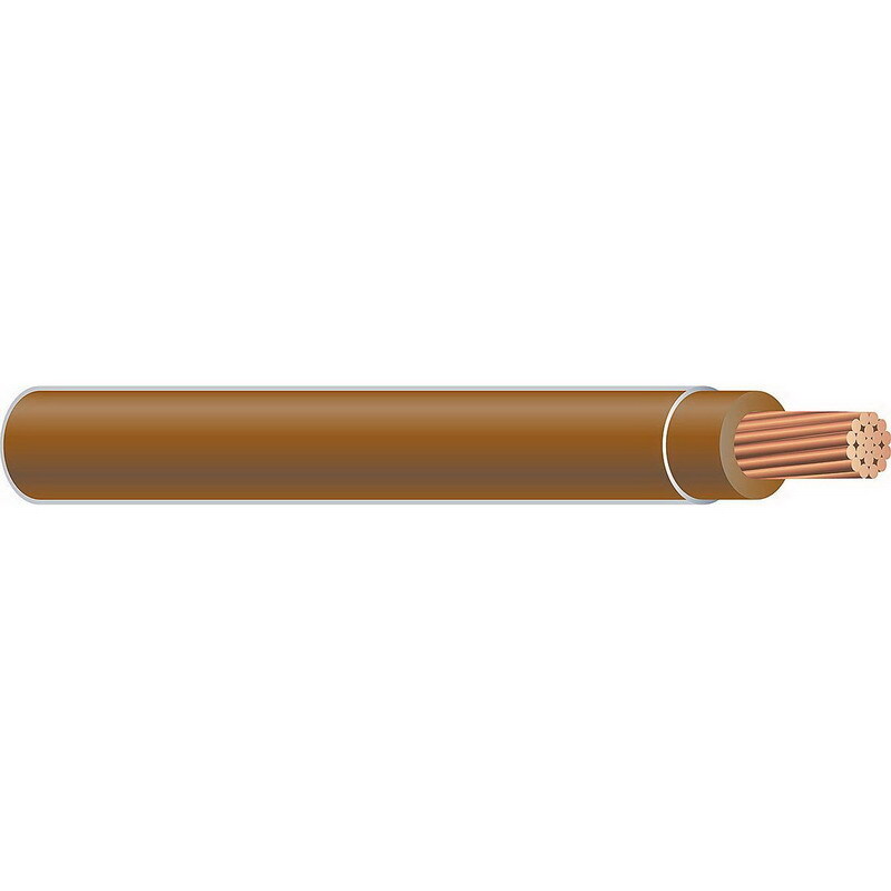 Thermoplastic Flexible Fixture Nylon (TFFN) Building Wire, 16 AWG, Tan, 26 Stranded, Copper Conductor, 500 Foot Reel