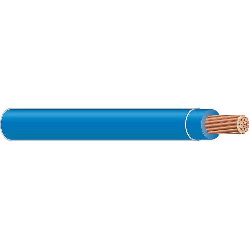 THHN Wire, 500 KCMIL, Blue, 37 Stranded, Copper Conductor, 2500 Foot Reel