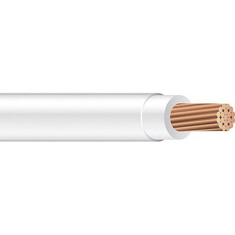THHN Wire, 14 AWG, White, 19 Stranded, Copper Conductor, 500 Foot Reel
