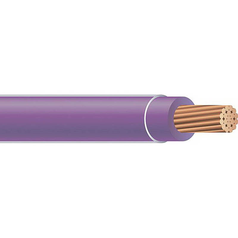 THHN Wire, 12 AWG, Purple, 19 Stranded, Copper Conductor, 2500 Foot Reel