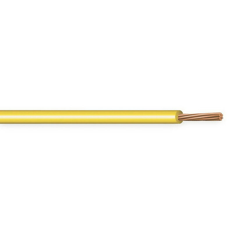 XHHW Cable, 14 AWG, Yellow, 7 Stranded, Copper Conductor, 500 Foot Reel