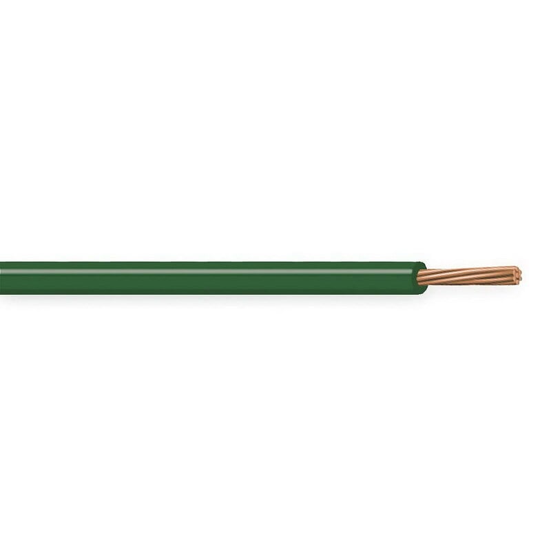 XHHW Cable, 12 AWG, Green, 7 Stranded, Copper Conductor, 500 Foot Reel