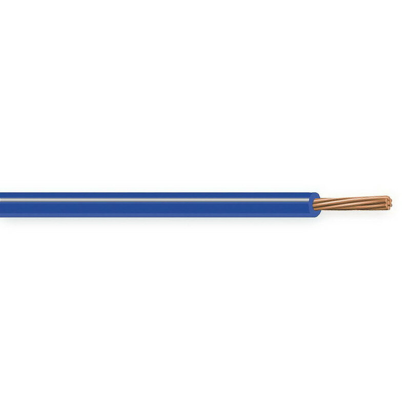 XHHW Cable, 4 AWG, Blue, 7 Stranded, Copper Conductor, 1000 Foot Reel