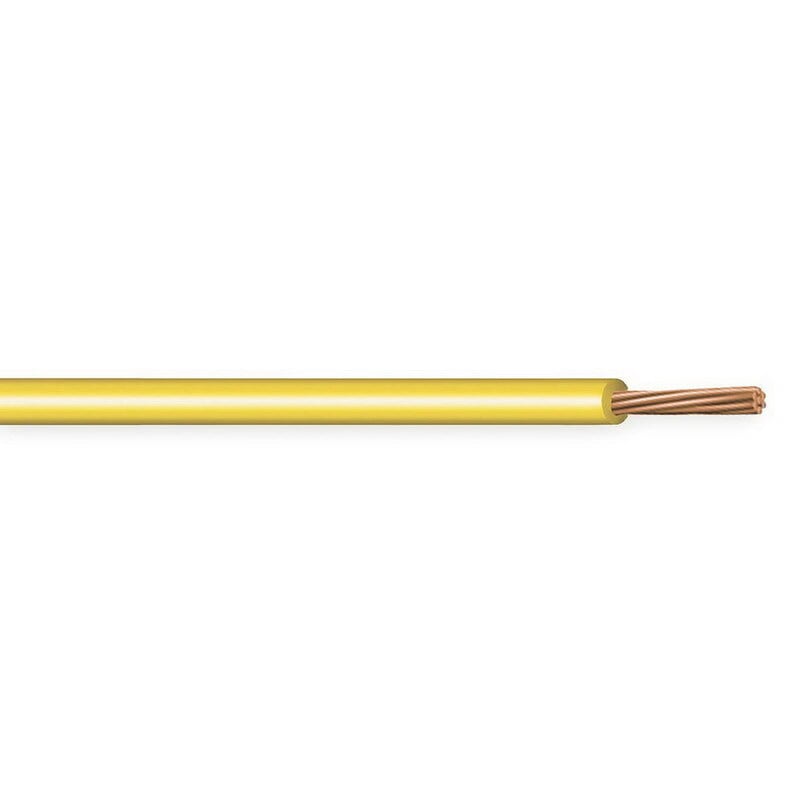 XHHW Cable, 10 AWG, Yellow, 7 Stranded, Copper Conductor, 500 Foot Reel