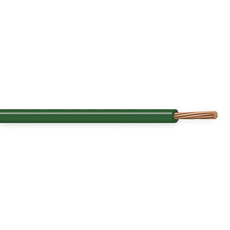 XHHW Cable, 8 AWG, Green, 7 Stranded, Copper Conductor, 500 Foot Reel