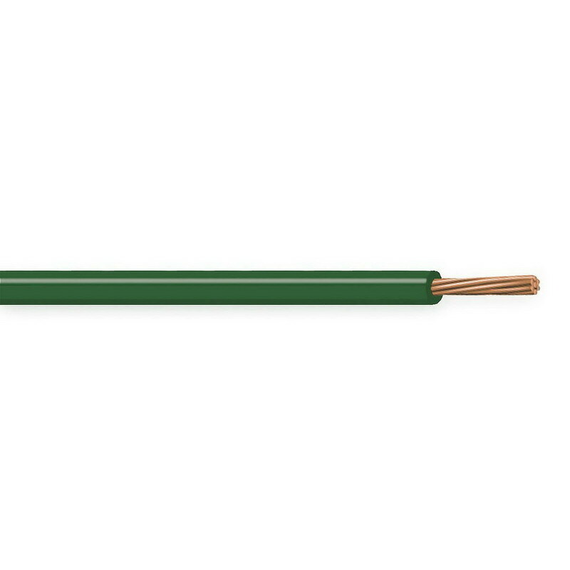 XHHW Cable, 8 AWG, Green, 7 Stranded, Copper Conductor, 5000 Foot Reel