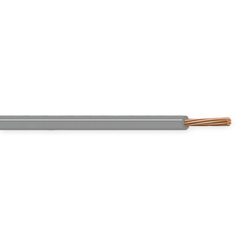 XHHW Cable, 8 AWG, Gray, 7 Stranded, Copper Conductor, 5000 Foot Reel