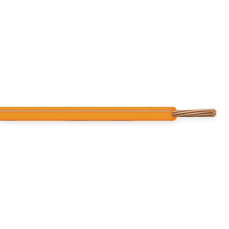 XHHW Cable, 6 AWG, Orange, 7 Stranded, Copper Conductor, 1000 Foot Reel