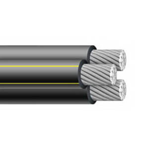 XHHW Cable, 4 AWG, Black, 7 Stranded, Copper Conductor, 2500 Foot Reel
