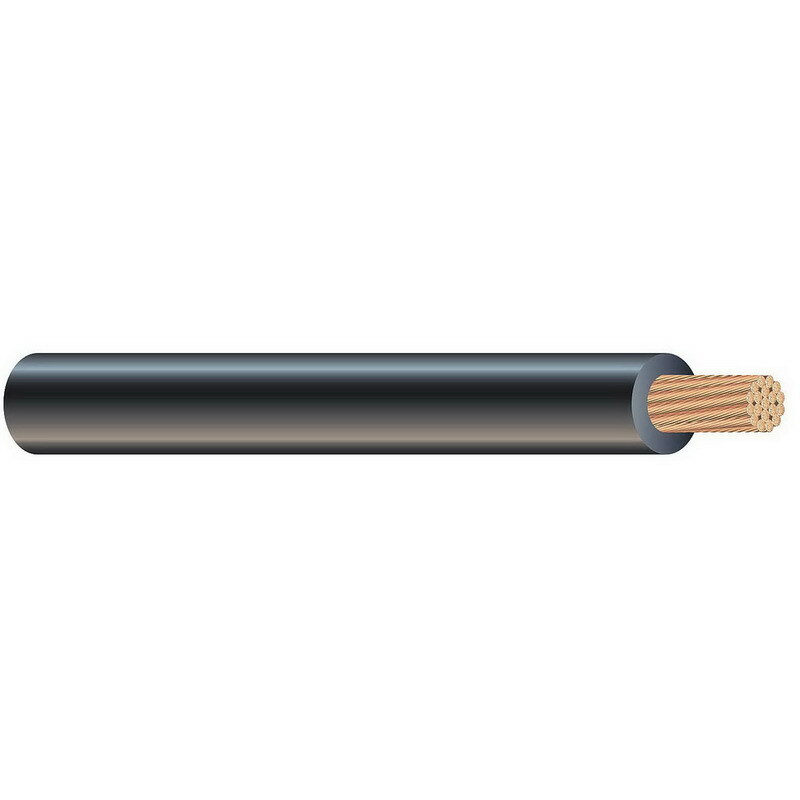 XHHW Cable, 300 KCMIL, Black, 37 Stranded, Copper Conductor, 2500 Foot Reel