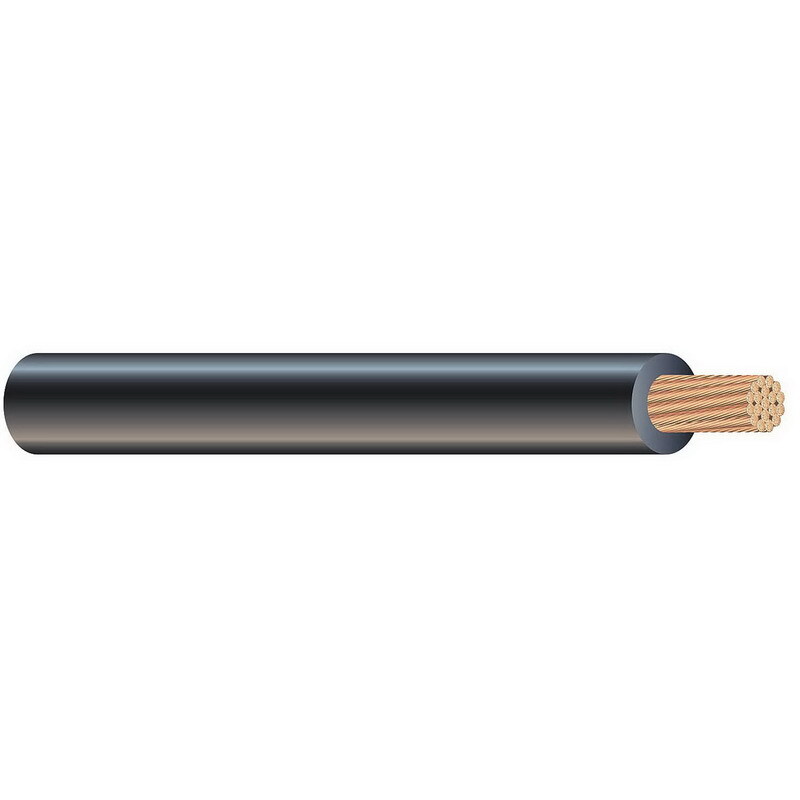 XHHW Cable, 600 KCMIL, Black, 61 Stranded, Copper Conductor, 2500 Foot Reel