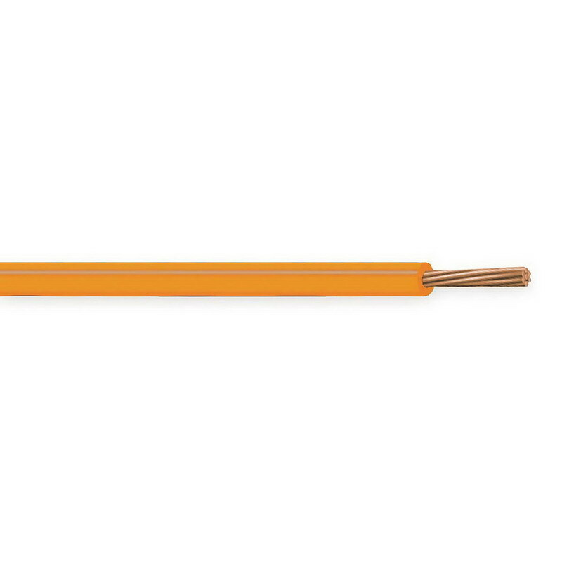 XHHW Cable, 2 AWG, Orange, 7 Stranded, Copper Conductor, 1000 Foot Reel