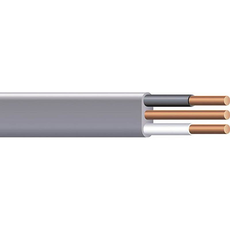 Underground Feeder (UF-B) Cable, 10 AWG, 2 Copper Conductors, with Grounding, 250 Foot Coil