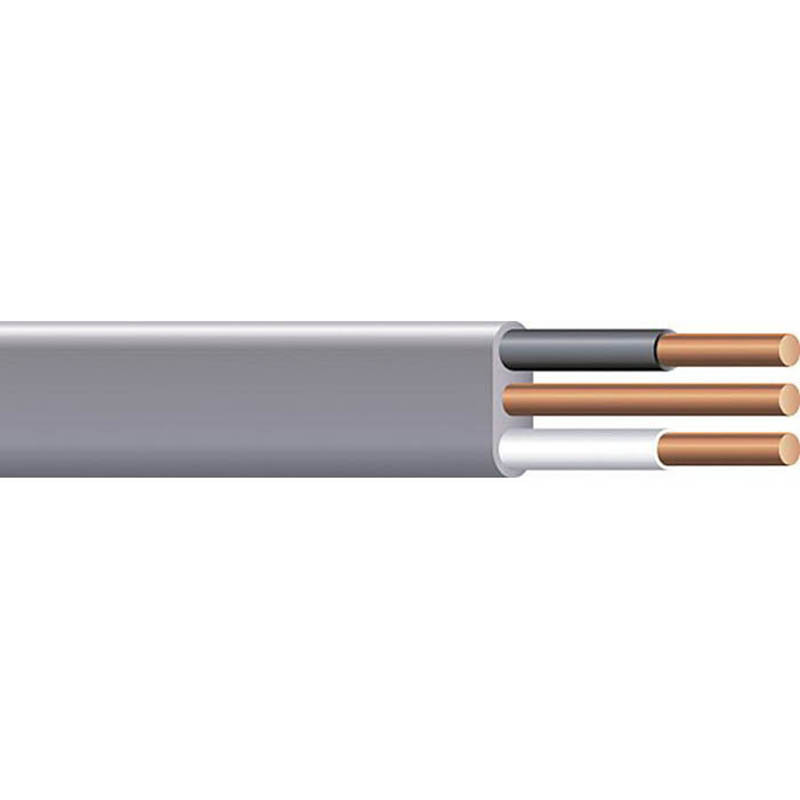 Underground Feeder (UF-B) Cable, 6 AWG, 3 Copper Conductors, with Grounding, 1000 Foot Reel