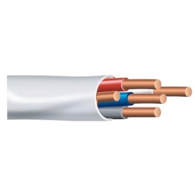 Nonmetallic Sheathed Cable with Grounding, 14 AWG, 2-2 Copper Conductors, 1000 Foot Reel