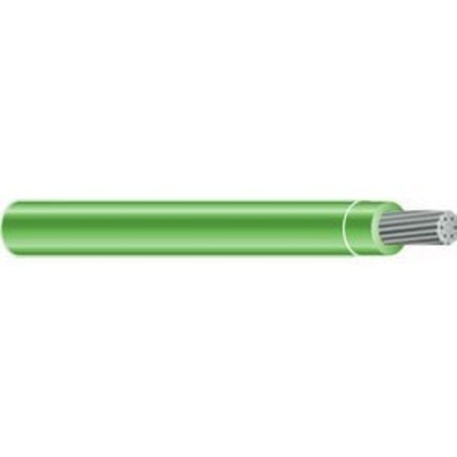 THHN Wire, 4 AWG, Green, Stranded, Aluminum Conductor, 1000 Foot Reel