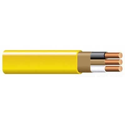 Nonmetallic Sheathed Cable with Grounding, 14 AWG, 4 Copper Conductors, 250 Foot Coil