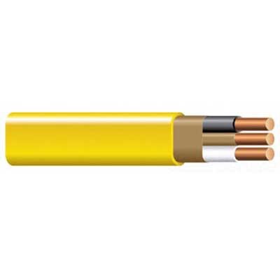 Nonmetallic Sheathed Cable, 12/4 AWG, Copper Conductor, 250 Foot Coil