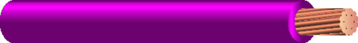 Machine Tool Wire (MTW), 14 AWG, 2/64 Stranded Conductor, Purple, 500 Foot Reel