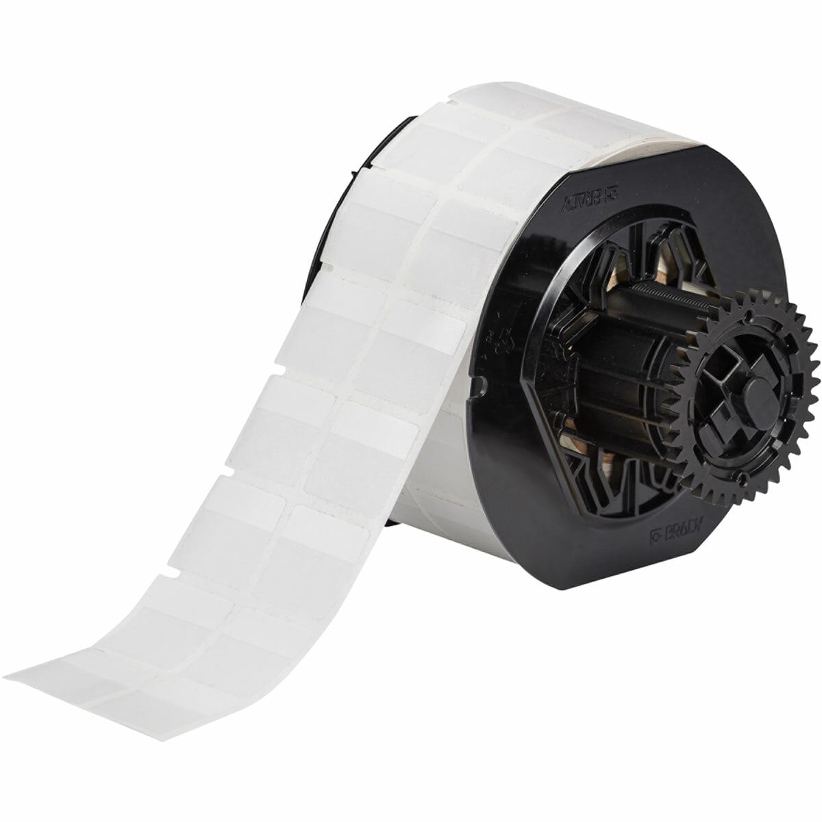 B33-116-427 BBP33 Square Self-Laminating Wire and Cable Label, 1 in L x 1 in W, Colored Write-On Area Legend, Clear/White, B-427 Vinyl