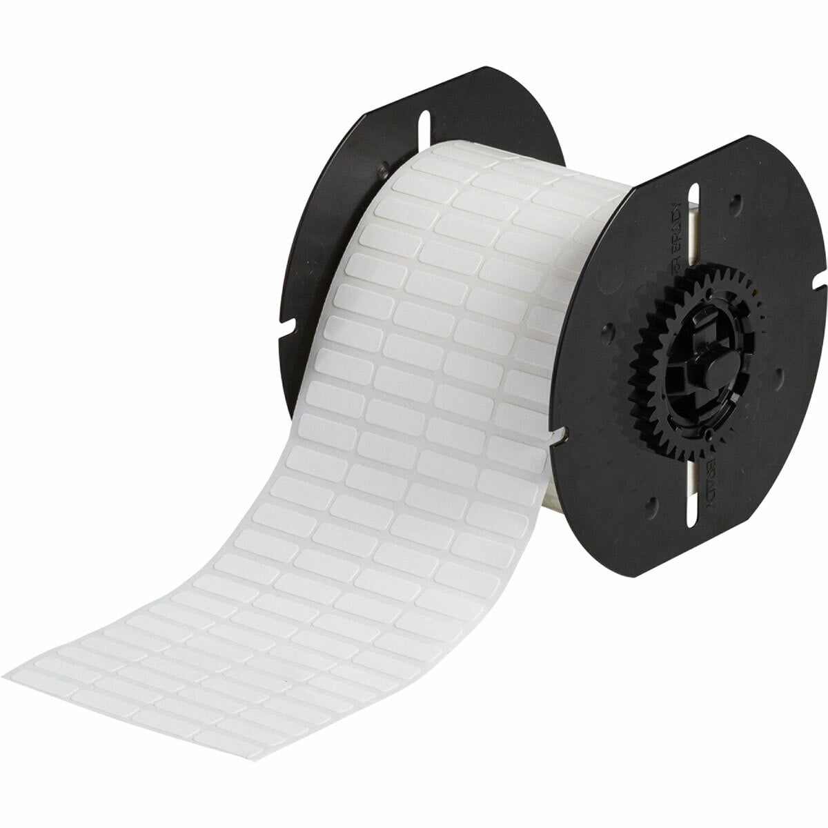B33-1-498 CleanLift BBP33 Rectangular Repositional Wire Marker Label, 1/4 in L x 3/4 in W, Blank Legend, White, B-498 Vinyl Coated Fabric